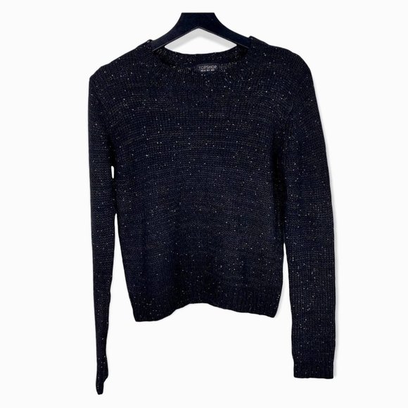 Topshop Crystal Gem Knit Pull Over Sweater, Size 4 - Picture 1 of 9